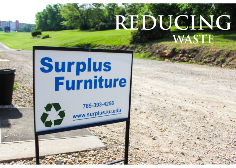 Surplus Furniture banner on the road